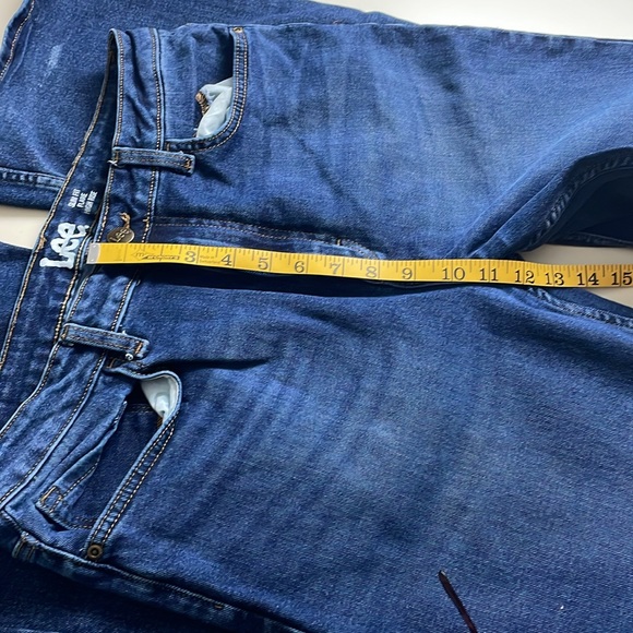Lee Slim Fit Flare High Rise Medium-Dark Wash Jeans- 14 Long - Picture 9 of 11